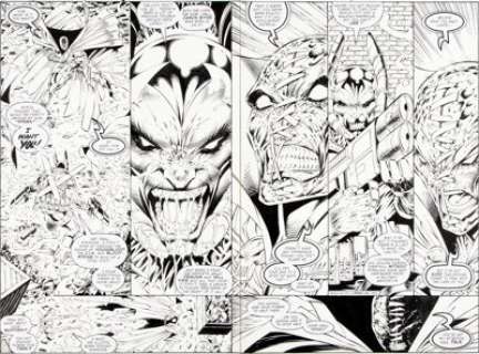 Rob Liefeld, Danny Miki, and Jonathan Sibal Youngblood #8 Double-Page Spread 10-11 Spawn Original Art (Image, 1994...