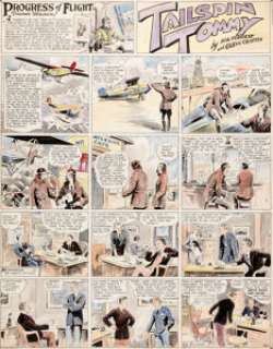 Hal Forrest Tailspin Tommy #61 Sunday Comic Strip Original Art dated 12-14-30 (Bell Syndicate, 1930)....