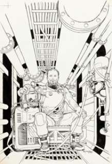 Michael Kaluta The Abyss #1 Splash Page 1 Original Art (Dark Horse, 1989). Michael Kaluta takes his hand - | Heritage