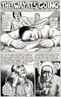 Joe Sacco Dark Horse Maverick: Happy Endings Complete 2-Page Harvey Pekar Story Original Art (Dark Horse -