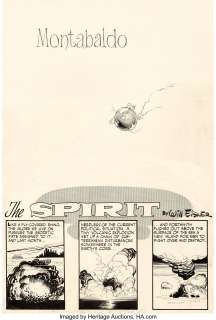 Will Eisner The Spirit Weekly Newspaper Section Complete 7-Page Story "Montabaldo" Original Art dated 1-25-48 (Reg... (Total: 7 Original Art)