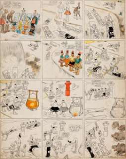 Frederick B. Opper - Happy Hooligan Sunday Comic Strip Original Art dated 4-19-03 (W. R. Hearst, 1903).