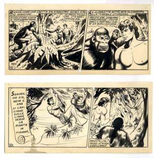 PEDRAZZA, AUGUSTO - AKIM Ensemble de 2 strips à l‘encre de chine n°49 & 58,