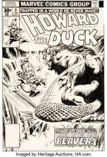 Gene Colan and Steve Leialoha - Howard the Duck #9 Cover Original Art (Marvel, 1977).