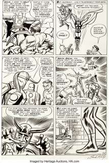 Jack Kirby and Dick Ayers - The Avengers #1 Story Page 21 Original Art (Marvel, 1963).