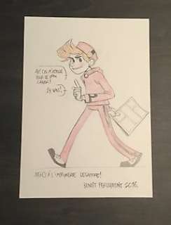 Feroumont - Feroumont, Benoît - Dessin original dédicacé - Spirou - Fantasio se marie - (2016)
