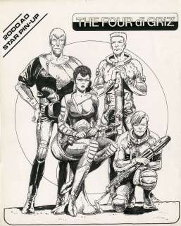 Carlos Ezquerra - 2000ad prog 405 pg 32 - stainless steel rat - back cover pin up art! - carlos ezquerra art