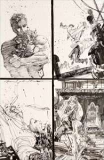 Denys Cowan et Bill Sienkiewicz - The Question #37 Planche 2 (D.C. Comics / Vertigo, 2010). Denys Cowan and Bill Sienkiewicz The Question #37 Story Page 2 Original Art (D.C. Comics / Vertigo, 2010).