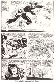 Mike Sekowsky and Sid Greene - Justice League of America #60 Story Page 9 Batgirl Original Art (DC, 1968)....