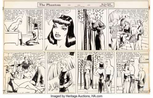 Moore, Ray - Ray Moore The Phantom Sunday Comic Strip Original Art dated 7-13-1941 (King Features Syndicate, 1941)....