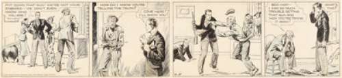 Raymond, Alex - Alex Raymond Secret Agent X-9 Daily Comic Strip Original Art dated 7-7-34 (King Features, 1934). ...