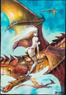 Bisley, Simon - Simon Bisley "Mother of Dragons" Game of Thrones Illustration Original Art (c. 2013)....