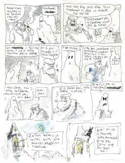 Joann Sfar - Lot 466 - Planche originale au feutre fin et à l’aquarelle.