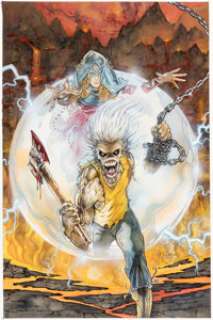 Fleming, Tom - Tom Fleming Iron Maiden: Legacy of the Beast #4 Variant Cover Original Art (Heavy Metal, 2018)....