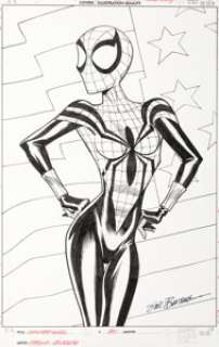 Frenz, Ron - Ron Frenz and Sal Buscema Spider-Girl #80 Cover Original Art (Marvel, 2005).... (Total: 2 Items)