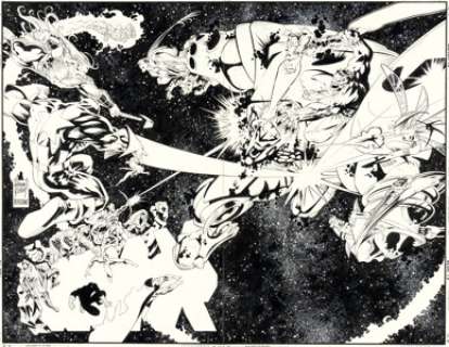 Kubert, Adam - Adam Kubert and Jesse Delperdang Onslaught: Marvel #1 Wraparound Cover Original Art (Marvel, 1996)....