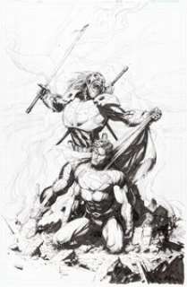 Frank, Gary - Gary Frank Action Comics #968 Variant Cover Original Art (DC, 2017)....