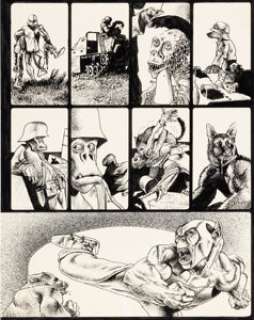 Corben, Richard - Richard Corben Voice of Comicdom #17 "Rowlf" Back Cover Story Page Original Art (1971)....