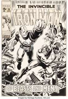 Severin, Marie - Marie Severin and Frank Giacoia Iron Man #16 Cover Original Art (Marvel, 1969)....