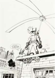 Yoann - Yoann (Chivard) and Fabien Vehlmann Siprou, Super Groom #4080 Cover Original Art (Editions Dupuis, 2016)....