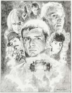 Sanjulian (Manuel Perez Clemente) - Sanjulian (Manuel Perez Clemente) Blade Runner Illustration Original Art (c. 2000)....