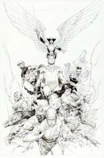 Jerome Opena - Justice League Vol 4 #23 Variant Cover Original Art (DC, 2019).