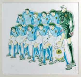 Autographed Color Reproduction Illustration "Captain Tsubasa" signed by Yoichi Takahashi | Mandarake (Big Web)