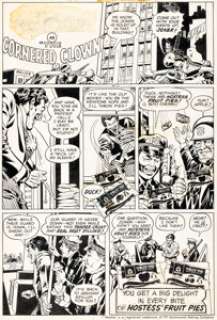 Curt Swan and Tex Blaisdell - The Joker Hostess Fruit Pies Complete 1-Page Ad "The Cornered Clown" Original Art (DC, 1976-77).