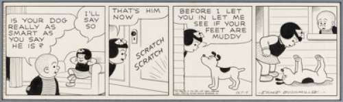 Ernie Bushmiller | Nancy Daily Comic Strip Original Art dated 10-4-55 (United Feature Syndicate, 1955). | Heritage
