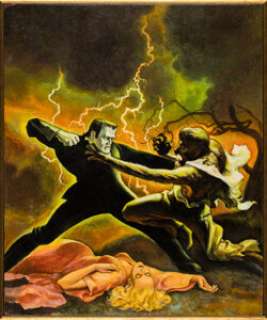 Ron Cobb Famous Monsters of Filmland #42 Cover Painting Original Art (Warren, 1967).