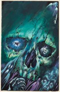 Edmund (Emsh) Emshwiller The Macabre Reader Cover Preliminary Painting Original Art (Ace, 1959).