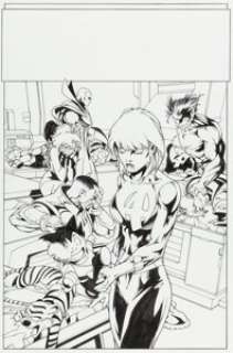 Carlos Pacheco, Bob Wiacek, and others Fantastic Four #416 Splash Page 3 Original Art (Marvel, 1996). | Heritage