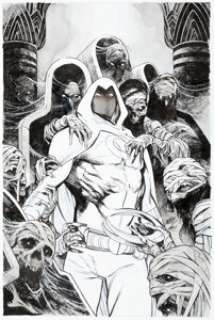Pepe Larraz Moon Knight: City of the Dead #1 Variant Cover Original Art (Marvel, 2019).