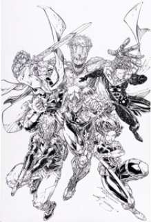 Brett Booth and Adelso Corona Guardians of the Galaxy #13 (175) Cover Original Art (Marvel, 2021).