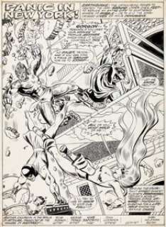 George Pérez and Mike Esposito The Inhumans #3 Splash Page 1 Original Art (Marvel, 1976). | Heritage