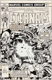 Jack Kirby and John Verpoorten The Eternals #9 Cover Original Art (Marvel, 1977). (Total: 2 Items)