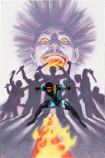 Steve Rude Nexus: The Wages of Sin #2 Cover Painting Original Art (Dark Horse, 1995).
