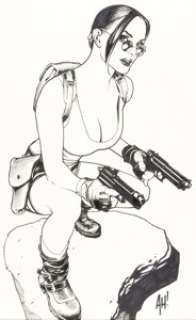 Adam Hughes Tomb Raider: Journeys #2 Lara Croft Cover Original Art (Image, 2002).