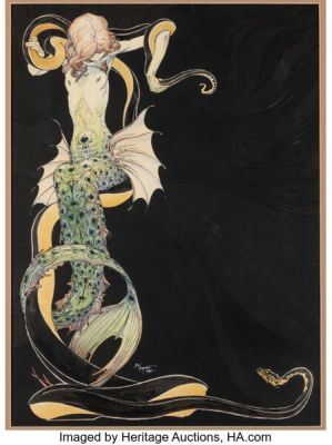 Michael Kaluta Michael Kaluta Series 2 Trading Card #31 "The Peacock Helix" Illustration Original Art (FPG, 1995).