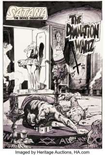 Vicente Alcázar Marvel Preview #7 Satana Splash Page 2 Original Art (Marvel, 1976).