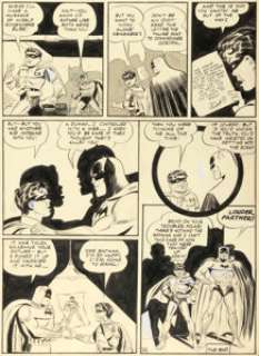 Bob Kane, Jerry Robinson, and George Roussos Batman #13 Robin Story Page 13 Original Art (DC, 1942).