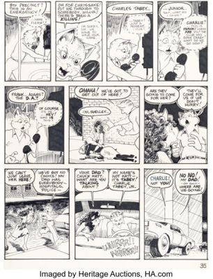 Reed Waller Bizarre Sex #9 Omaha the Cat-Dancer Story Page 35 Original Art (Kitchen Sink Press, 1981).