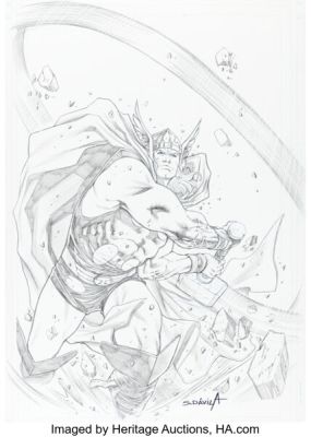 Sergio Davila Journey Into Mystery #83 Variant Cover Original Art (Marvel/VeVe, 2022).