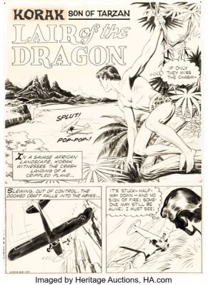 Russ Manning Korak, Son of Tarzan #8 Story Page 1 Original Art (Gold Key, 1965).