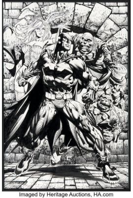 David Finch and Richard Friend Batman: The Dark Knight #8 Cover Original Art (DC, 2012). | Heritage