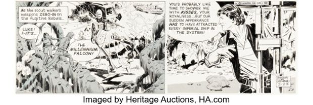 Al Williamson Star Wars Daily Comic Strip Original Art dated 2-23-81 (LA Times Syndicate, 1981). | Heritage