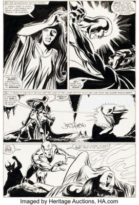 John Byrne and Tom Palmer Silver Surfer #1 Story Page 43 Original Art (Marvel, 1982). | Heritage