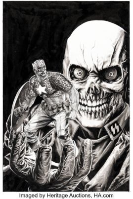 Lee Bermejo Captain America #45 Variant Cover Original Art (Marvel, 2009). | Heritage
