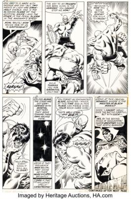 Sal Buscema and Frank Giacoia The Defenders #1 Story Page 15 Original Art (Marvel, 1972). | Heritage