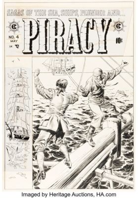 Reed Crandall Piracy #4 Cover Original Art (EC, 1955). | Heritage